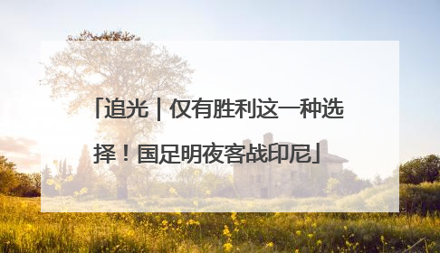 追光｜仅有胜利这一种选择！国足明夜客战印尼